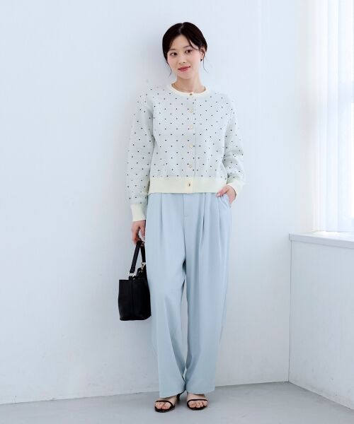 le.coeur blanc / ルクールブラン カーディガン・ボレロ | ドットジャガードニットカーディガン | 詳細21