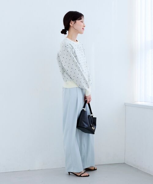 le.coeur blanc / ルクールブラン カーディガン・ボレロ | ドットジャガードニットカーディガン | 詳細25