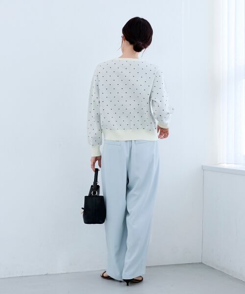 le.coeur blanc / ルクールブラン カーディガン・ボレロ | ドットジャガードニットカーディガン | 詳細26