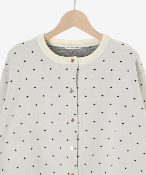 le.coeur blanc / ルクールブラン カーディガン・ボレロ | ドットジャガードニットカーディガン | 詳細28