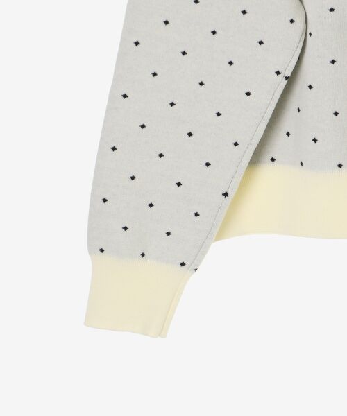 le.coeur blanc / ルクールブラン カーディガン・ボレロ | ドットジャガードニットカーディガン | 詳細3