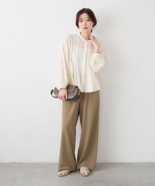 le.coeur blanc / ルクールブラン シャツ・ブラウス | バンドカラーマチ入りブラウス | 詳細10