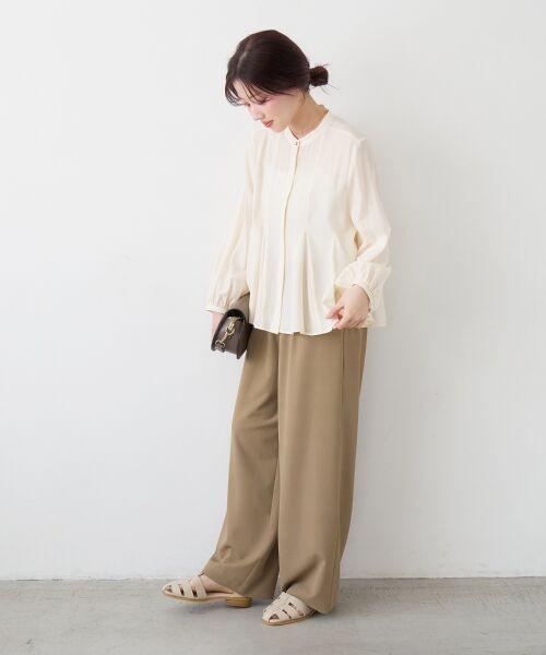 le.coeur blanc / ルクールブラン シャツ・ブラウス | バンドカラーマチ入りブラウス | 詳細11