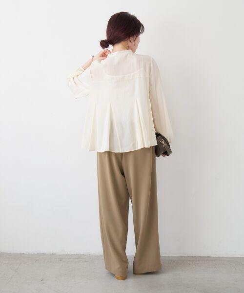 le.coeur blanc / ルクールブラン シャツ・ブラウス | バンドカラーマチ入りブラウス | 詳細12