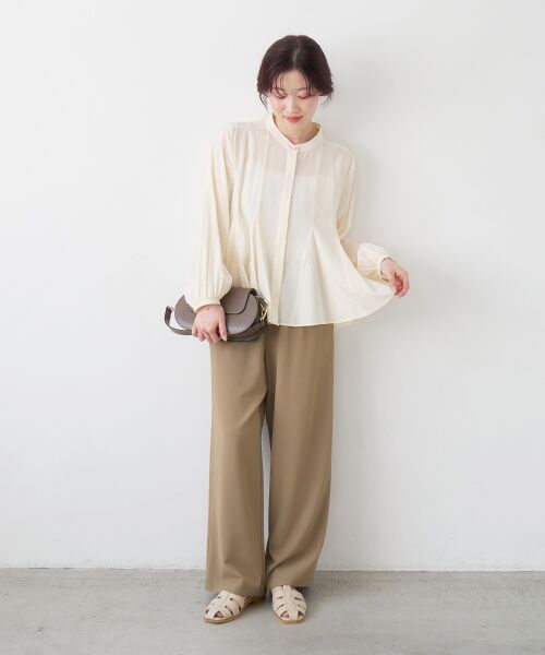 le.coeur blanc / ルクールブラン シャツ・ブラウス | バンドカラーマチ入りブラウス | 詳細14