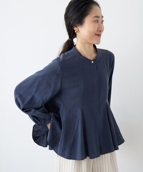 le.coeur blanc / ルクールブラン シャツ・ブラウス | バンドカラーマチ入りブラウス | 詳細18