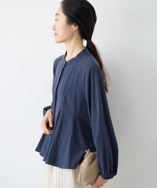 le.coeur blanc / ルクールブラン シャツ・ブラウス | バンドカラーマチ入りブラウス | 詳細21