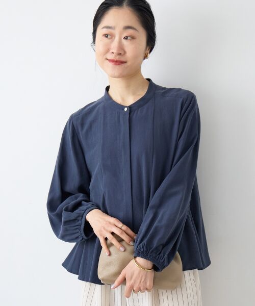 le.coeur blanc / ルクールブラン シャツ・ブラウス | バンドカラーマチ入りブラウス | 詳細22