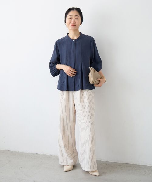 le.coeur blanc / ルクールブラン シャツ・ブラウス | バンドカラーマチ入りブラウス | 詳細25