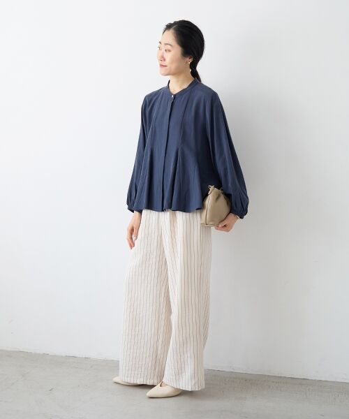 le.coeur blanc / ルクールブラン シャツ・ブラウス | バンドカラーマチ入りブラウス | 詳細26