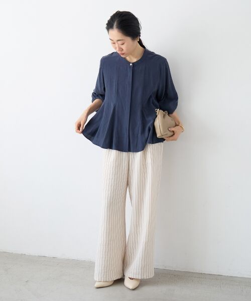 le.coeur blanc / ルクールブラン シャツ・ブラウス | バンドカラーマチ入りブラウス | 詳細30