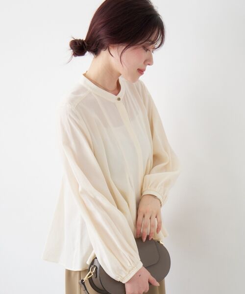 le.coeur blanc / ルクールブラン シャツ・ブラウス | バンドカラーマチ入りブラウス | 詳細7