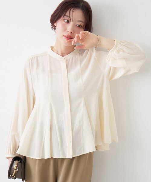 le.coeur blanc / ルクールブラン シャツ・ブラウス | バンドカラーマチ入りブラウス | 詳細8