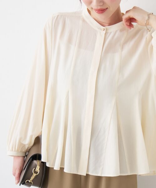le.coeur blanc / ルクールブラン シャツ・ブラウス | バンドカラーマチ入りブラウス | 詳細9
