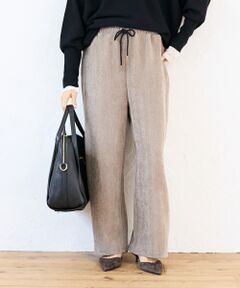 le.coeur blanc / ルクールブラン その他パンツ | ヘリンボーンカーブイージーワイドパンツ