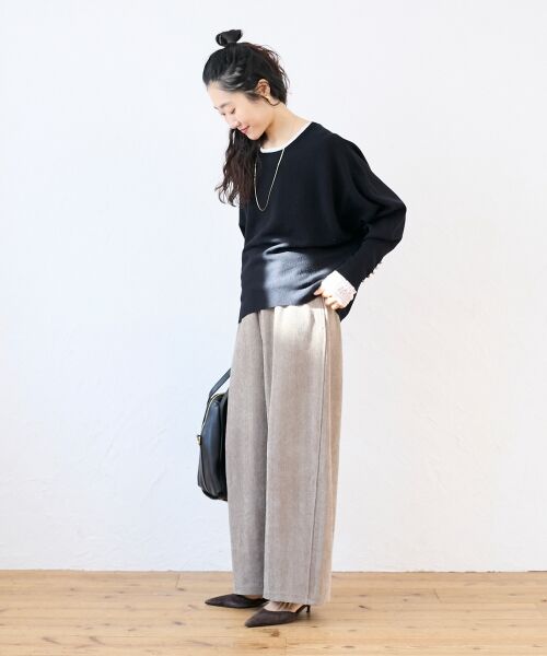 le.coeur blanc / ルクールブラン その他パンツ | ヘリンボーンカーブイージーワイドパンツ | 詳細13
