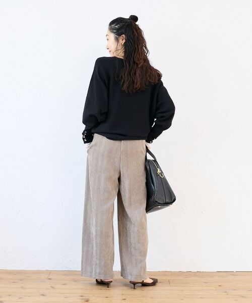 le.coeur blanc / ルクールブラン その他パンツ | ヘリンボーンカーブイージーワイドパンツ | 詳細14