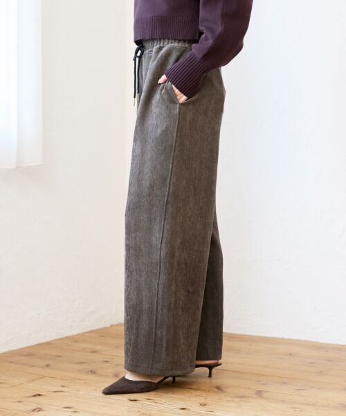 le.coeur blanc / ルクールブラン その他パンツ | ヘリンボーンカーブイージーワイドパンツ | 詳細7