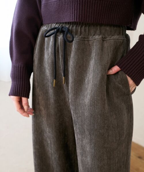 le.coeur blanc / ルクールブラン その他パンツ | ヘリンボーンカーブイージーワイドパンツ | 詳細9