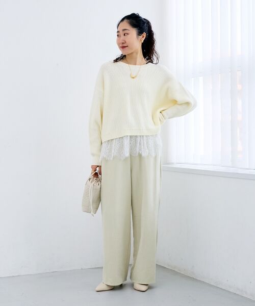 le.coeur blanc / ルクールブラン その他パンツ | ピーチスキンイージーパンツ | 詳細20