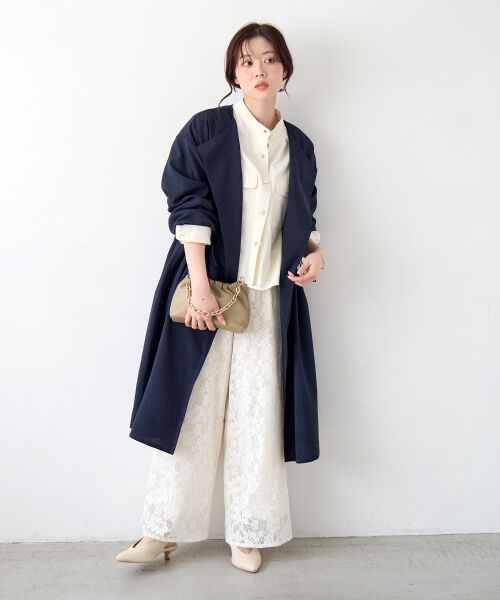 le.coeur blanc / ルクールブラン その他アウター | タンブラーオックスノーカラーコート | 詳細3