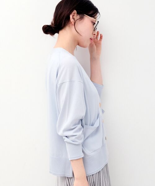 le.coeur blanc / ルクールブラン カーディガン・ボレロ | ウォッシャブル刺繍Vネックカーデ | 詳細13