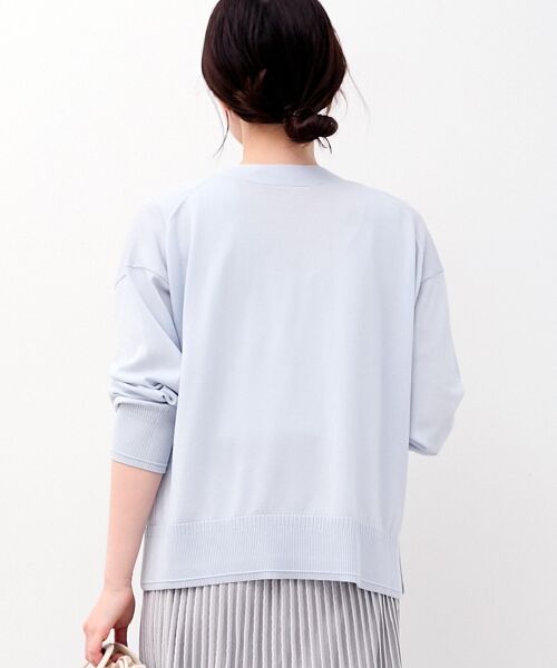 le.coeur blanc / ルクールブラン カーディガン・ボレロ | ウォッシャブル刺繍Vネックカーデ | 詳細14