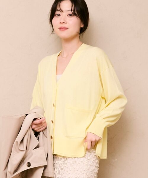 le.coeur blanc / ルクールブラン カーディガン・ボレロ | ウォッシャブル刺繍Vネックカーデ | 詳細25