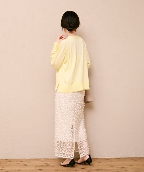 le.coeur blanc / ルクールブラン カーディガン・ボレロ | ウォッシャブル刺繍Vネックカーデ | 詳細27