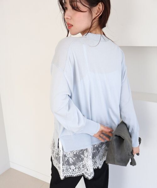 le.coeur blanc / ルクールブラン カーディガン・ボレロ | ウォッシャブル刺繍Vネックカーデ | 詳細6