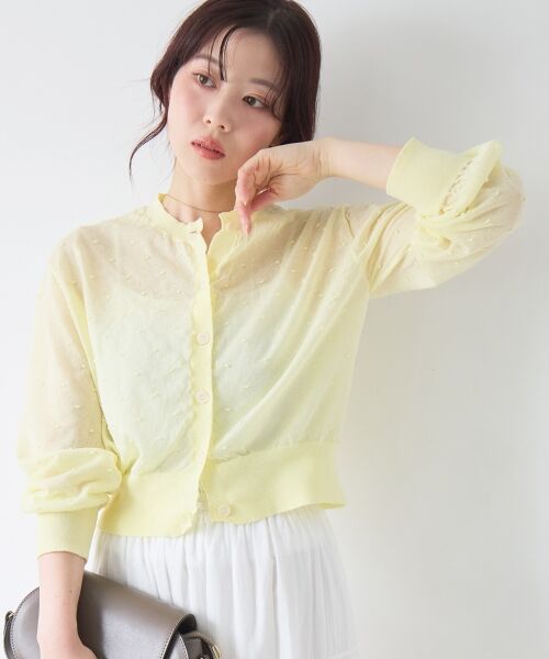 le.coeur blanc / ルクールブラン カーディガン・ボレロ | シアードットクルーカーディガン | 詳細10