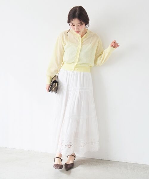 le.coeur blanc / ルクールブラン カーディガン・ボレロ | シアードットクルーカーディガン | 詳細13