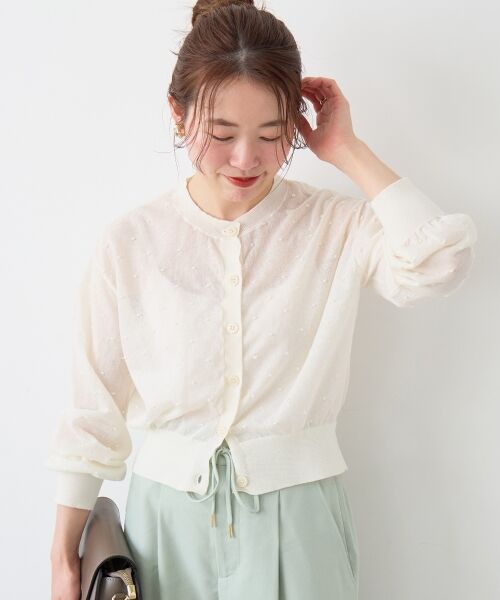 le.coeur blanc / ルクールブラン カーディガン・ボレロ | シアードットクルーカーディガン | 詳細20