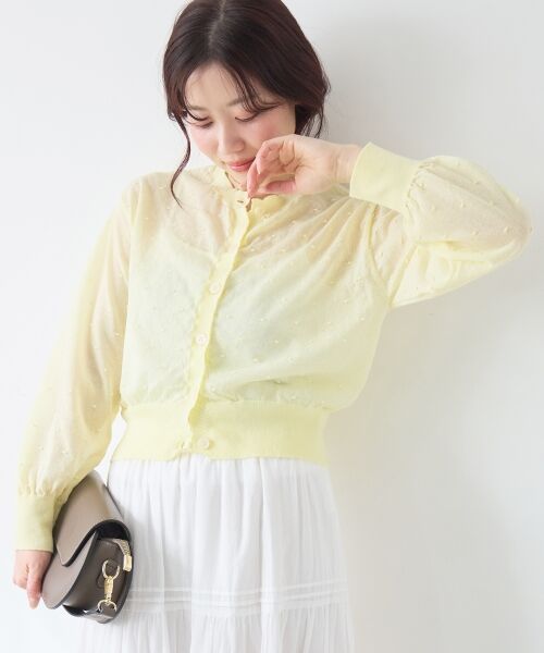 le.coeur blanc / ルクールブラン カーディガン・ボレロ | シアードットクルーカーディガン | 詳細4