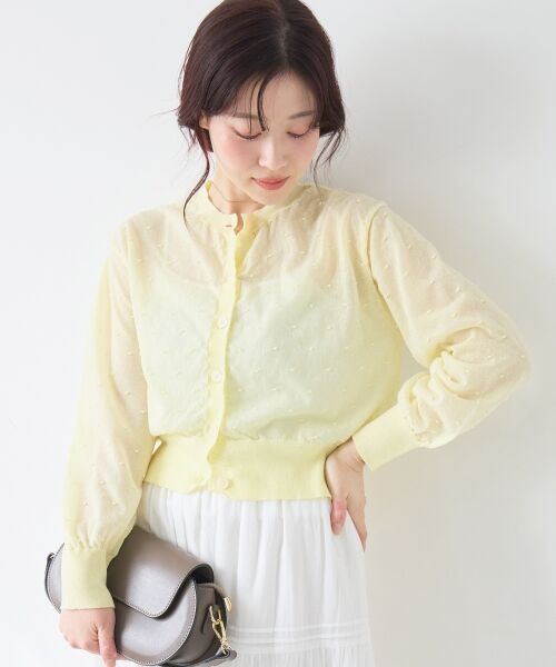 le.coeur blanc / ルクールブラン カーディガン・ボレロ | シアードットクルーカーディガン | 詳細5