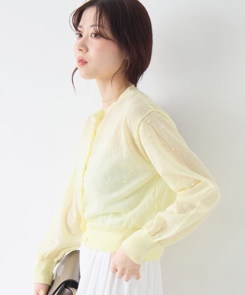 le.coeur blanc / ルクールブラン カーディガン・ボレロ | シアードットクルーカーディガン | 詳細6