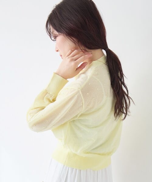 le.coeur blanc / ルクールブラン カーディガン・ボレロ | シアードットクルーカーディガン | 詳細7