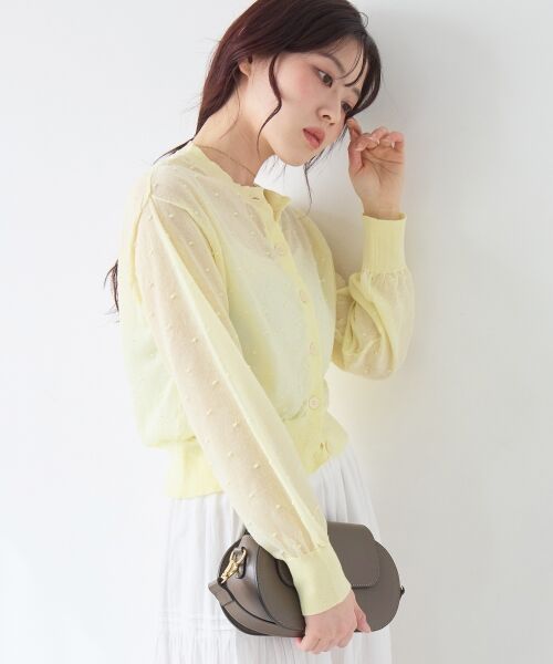 le.coeur blanc / ルクールブラン カーディガン・ボレロ | シアードットクルーカーディガン | 詳細9