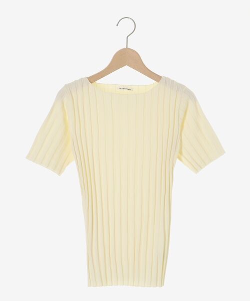 le.coeur blanc / ルクールブラン ニット・セーター | ボートネックハーフスリーブリブニット | 詳細1