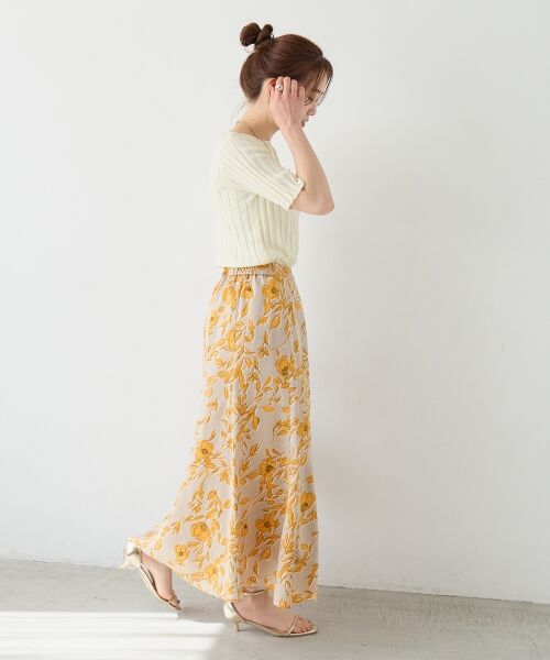 le.coeur blanc / ルクールブラン ニット・セーター | ボートネックハーフスリーブリブニット | 詳細11