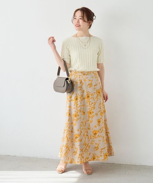 le.coeur blanc / ルクールブラン ニット・セーター | ボートネックハーフスリーブリブニット | 詳細12