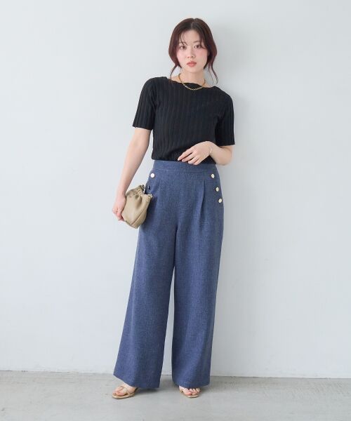 le.coeur blanc / ルクールブラン ニット・セーター | ボートネックハーフスリーブリブニット | 詳細23