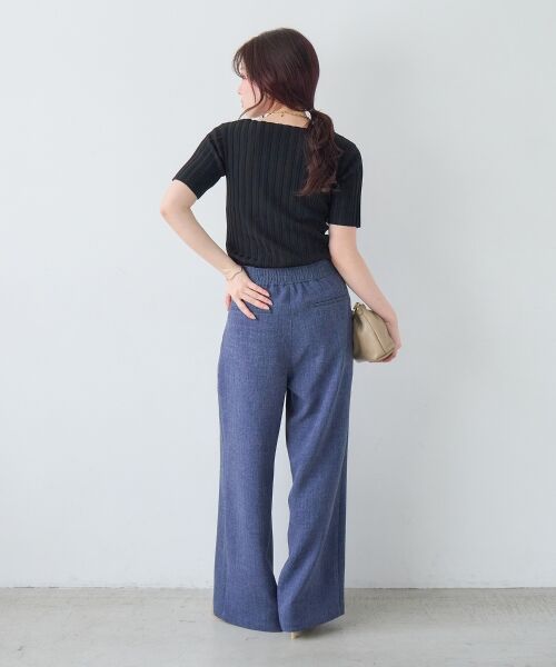 le.coeur blanc / ルクールブラン ニット・セーター | ボートネックハーフスリーブリブニット | 詳細26