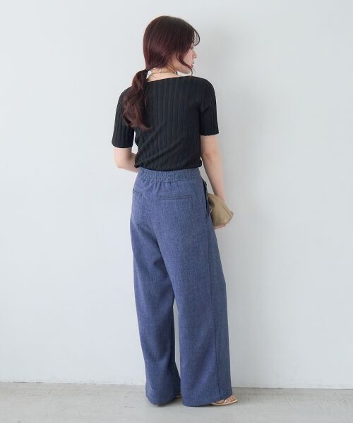 le.coeur blanc / ルクールブラン ニット・セーター | ボートネックハーフスリーブリブニット | 詳細27