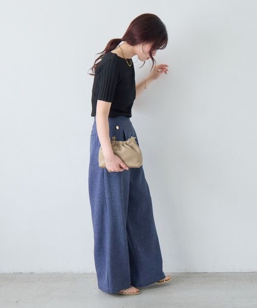 le.coeur blanc / ルクールブラン ニット・セーター | ボートネックハーフスリーブリブニット | 詳細28