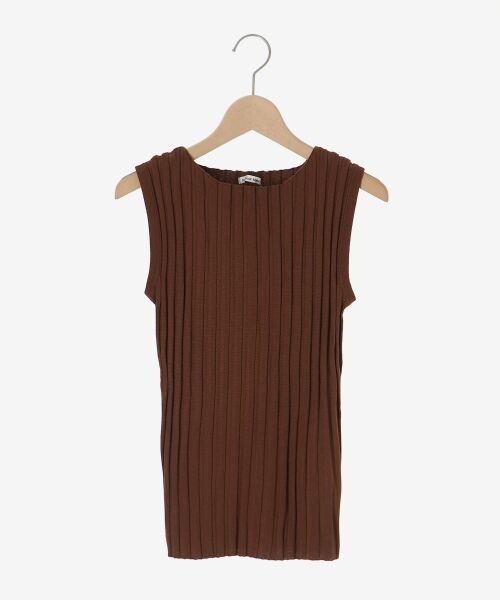 le.coeur blanc / ルクールブラン ニット・セーター | ボートネックノースリリブニット | 詳細1