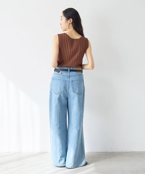 le.coeur blanc / ルクールブラン ニット・セーター | ボートネックノースリリブニット | 詳細10