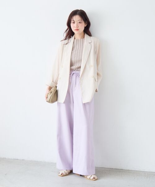 le.coeur blanc / ルクールブラン ニット・セーター | ボートネックノースリリブニット | 詳細18