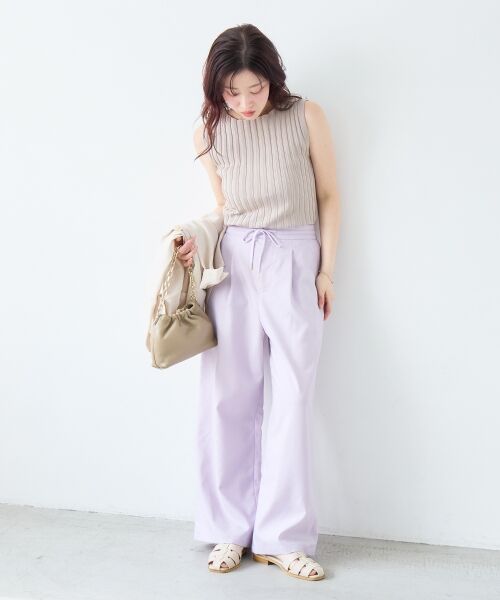 le.coeur blanc / ルクールブラン ニット・セーター | ボートネックノースリリブニット | 詳細20