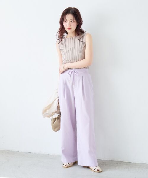 le.coeur blanc / ルクールブラン ニット・セーター | ボートネックノースリリブニット | 詳細21